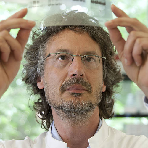Prof. Dr. Tobias Hartmann im Labor