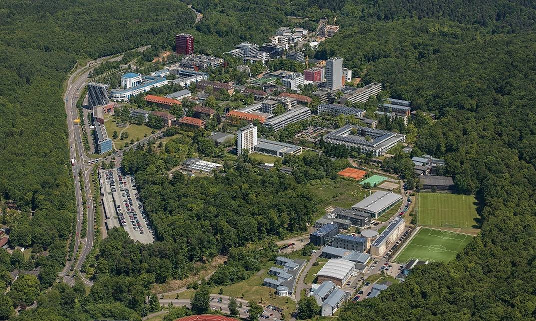 Luftbildaufnahme Universität des Saarlandes