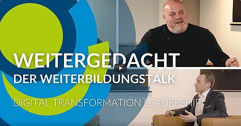 Startseite eines Videos mit dem Titel der Reihe und Bildern von Interviewer und Interviewpartner.
