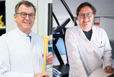 Portraitfotos von Prof. Dr. Tim Pohlemann und Prof. Dr. Bergita Ganse