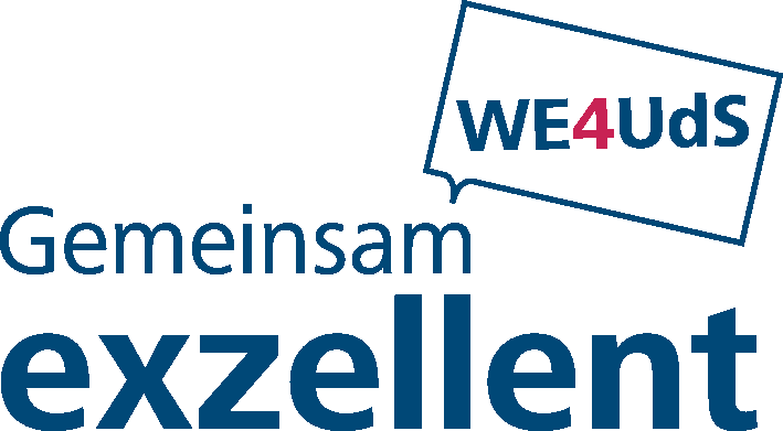 Logo der Kampagne "WE4UdS - Gemeinsam exzellent"