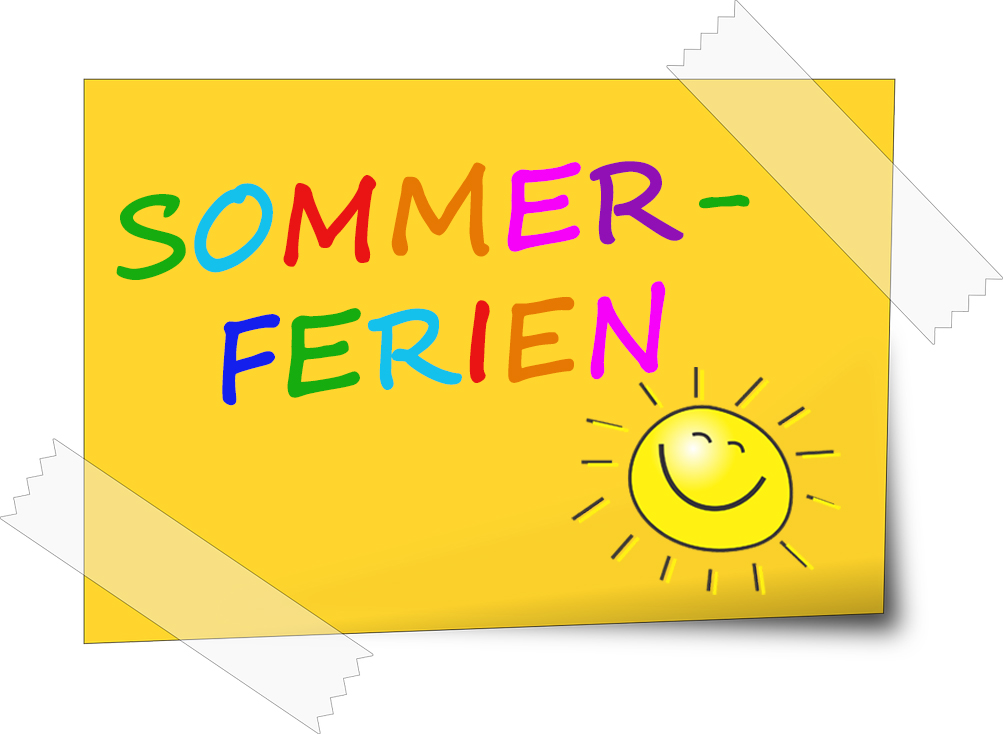 Anzeige Sommerferien