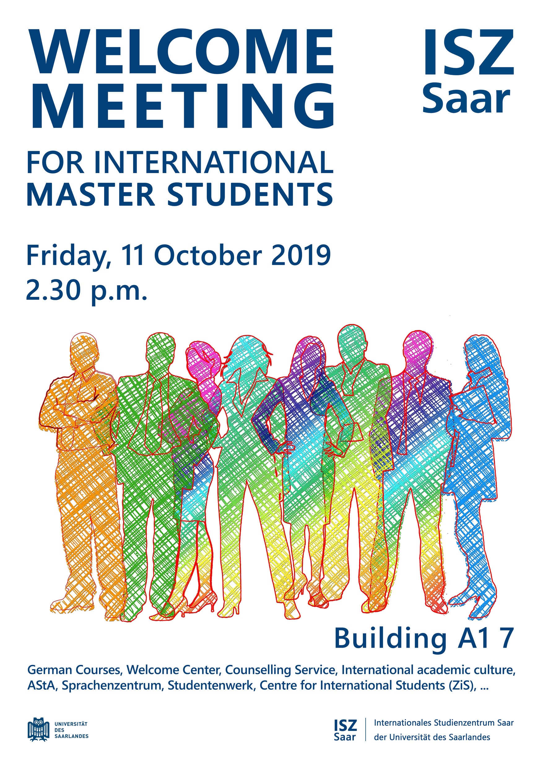 Welcome Meeting für internationale Master-Studierende 2019 Plakat zum Welcome Meeting für internationale Master-Studierende 2019