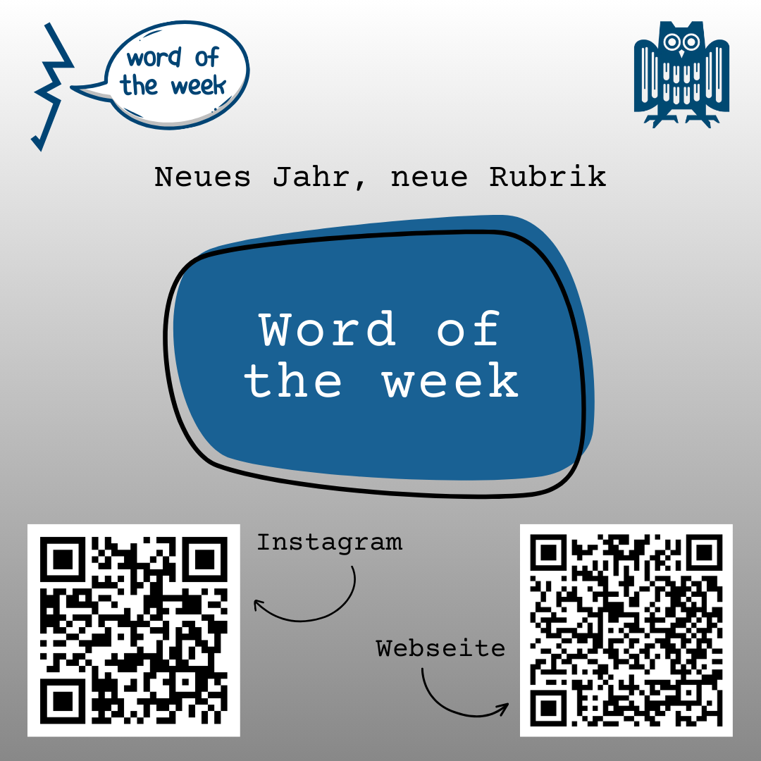 Word of the week mit QR Codes zum Scannen