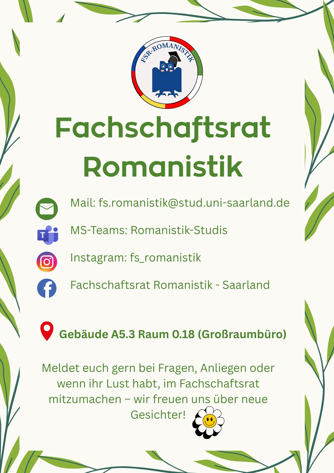Zu sehen ist das Infoblatt des FSR.