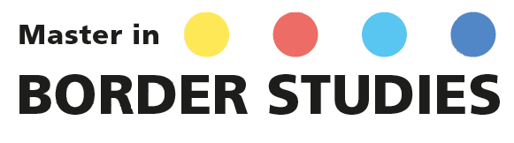 Slogan des Master Border Studies mit Logo
