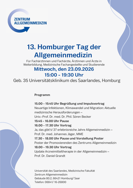 Programm Tag der Allgemeinmedizin