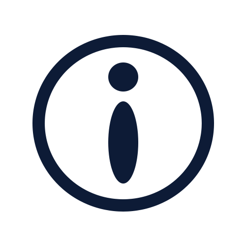 Icon Information Blaues i im Kreis als Icon für Information