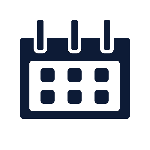 Icon Kalender Blauer Kalender als Kennzeichnung für terminliche Ankündigung