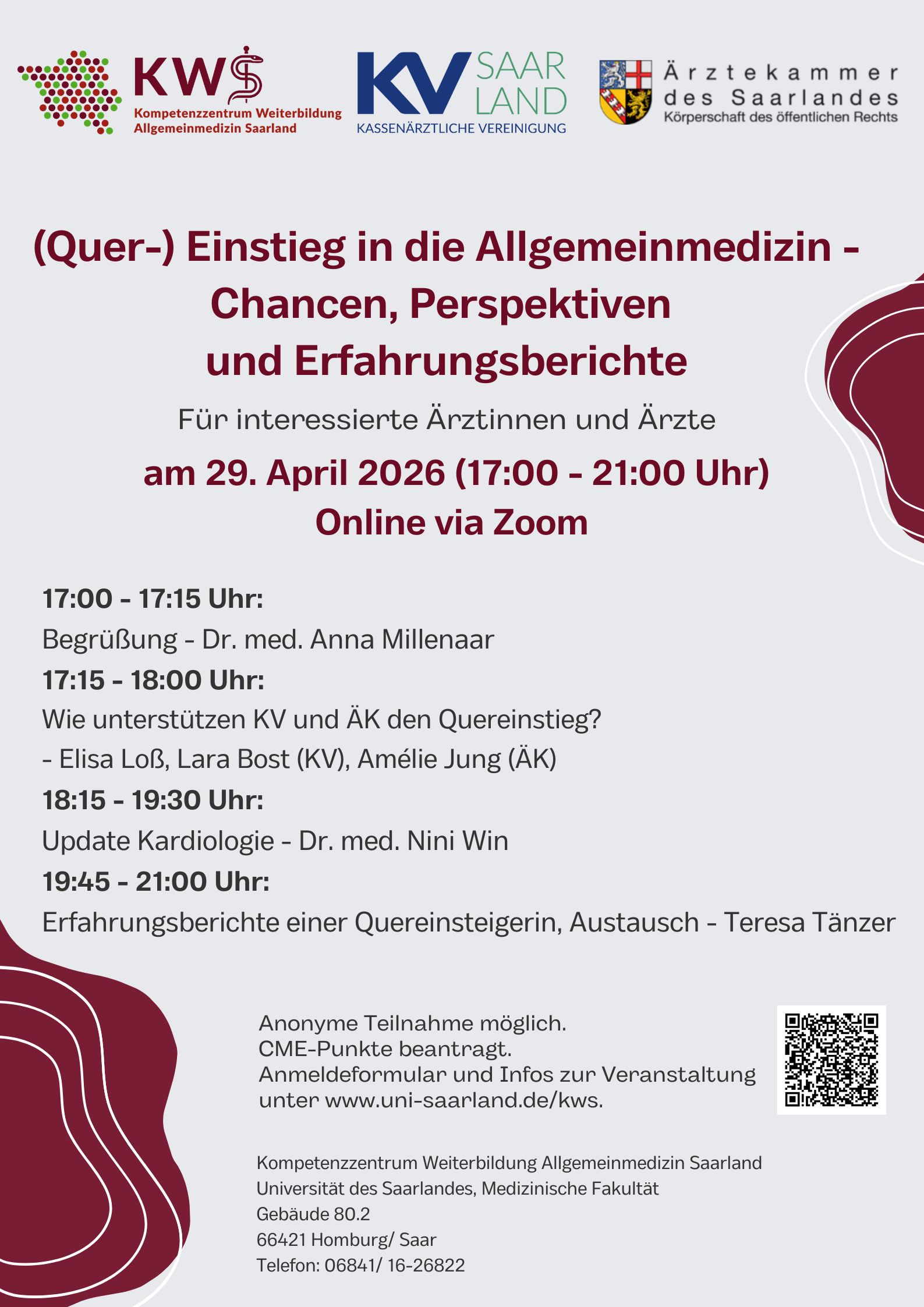 Veranstaltungsprogramm für Quereinsteiger