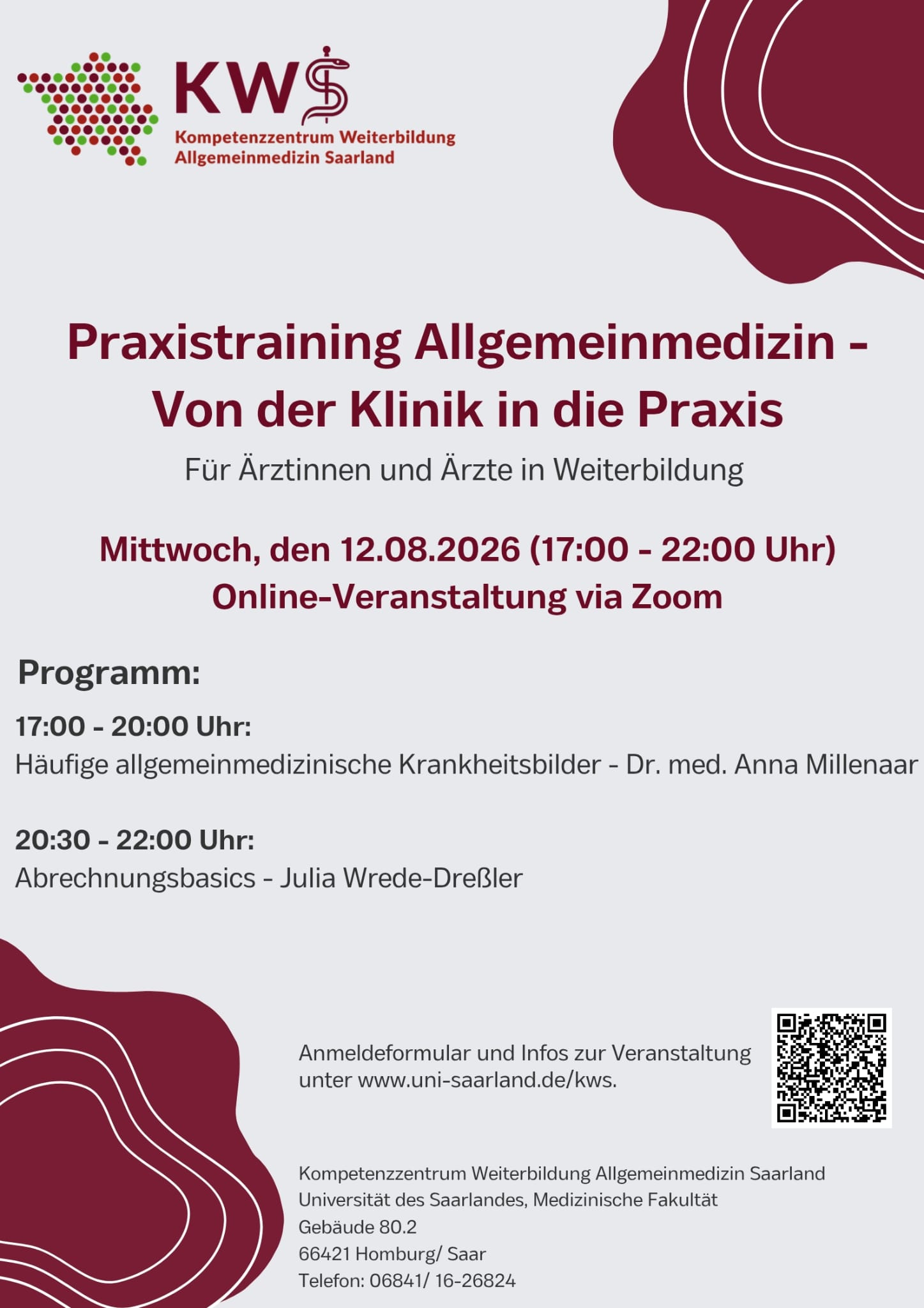 Praxistraining Allgemeinmedizin Flyer zum Praxistraining Allgemeinmedizin