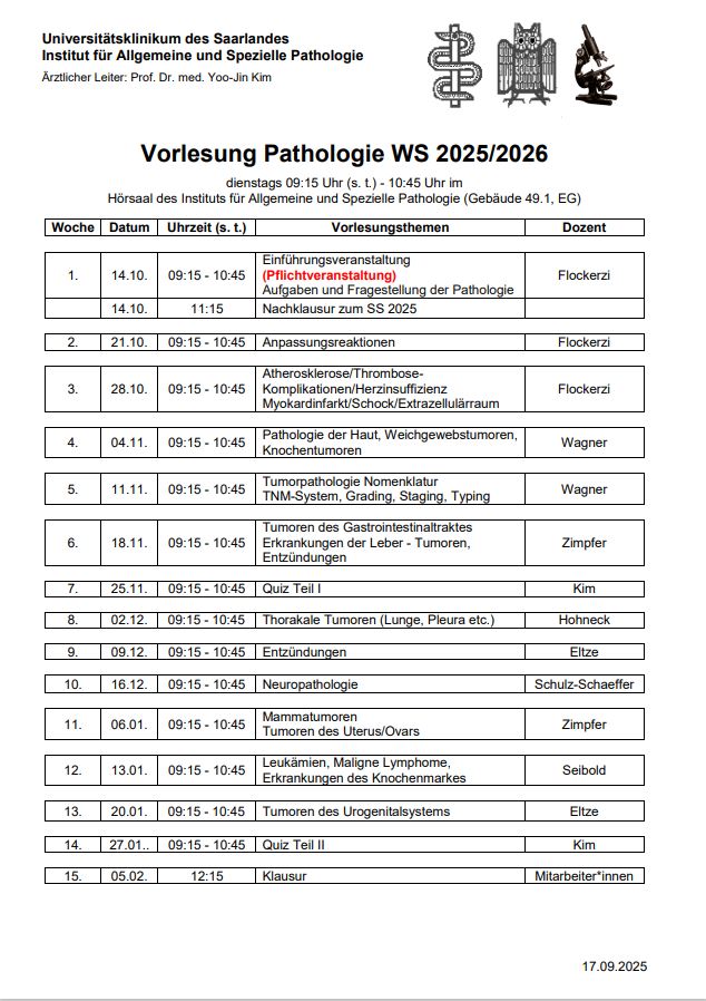 Vorlesung Pathologie