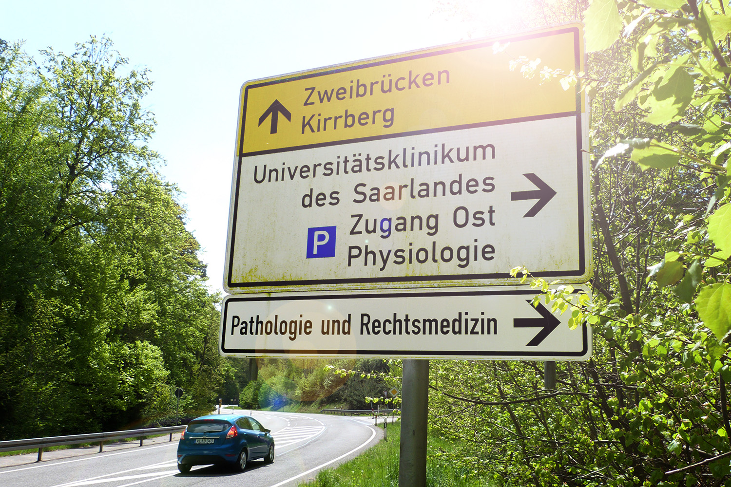 Anfahrt Ost Institut Pathologie Uni Saarland Campus Homburg