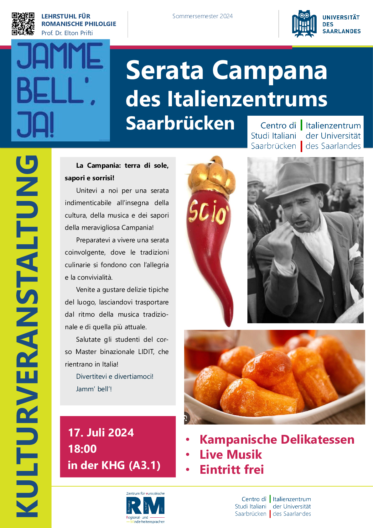 affiche pour la serata campana