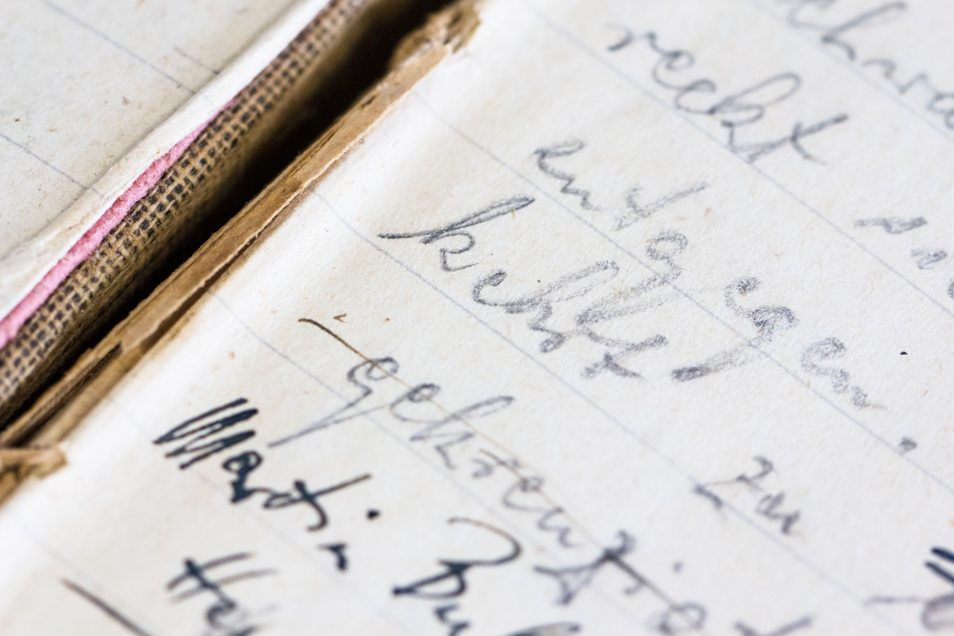 Nahaufnahme Handschrift