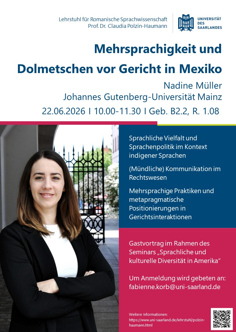 Plakat Werbung Gastvortrag