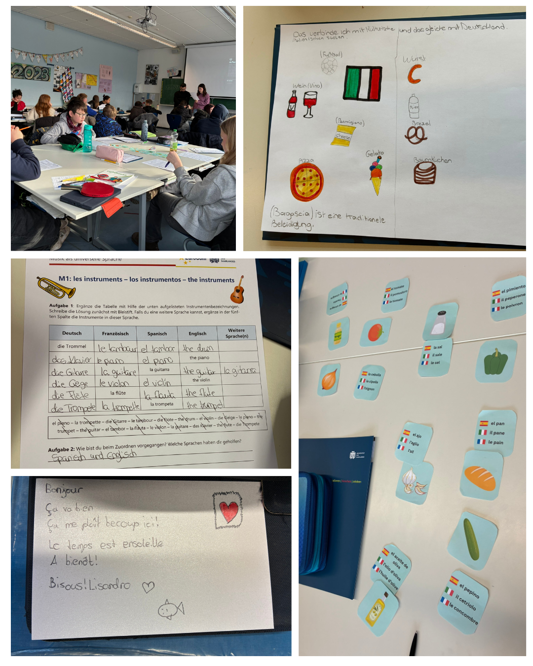 Collage aus dem Schulprojekt