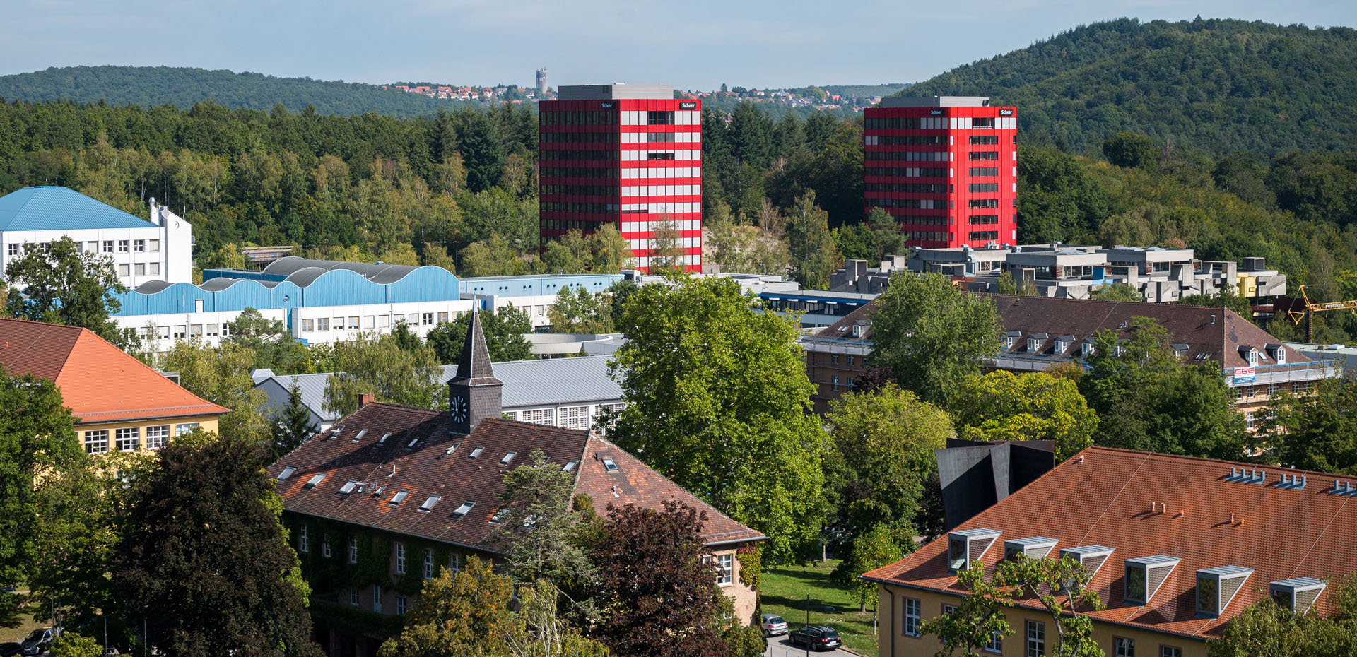 Blick über den Campus Saarbrücken