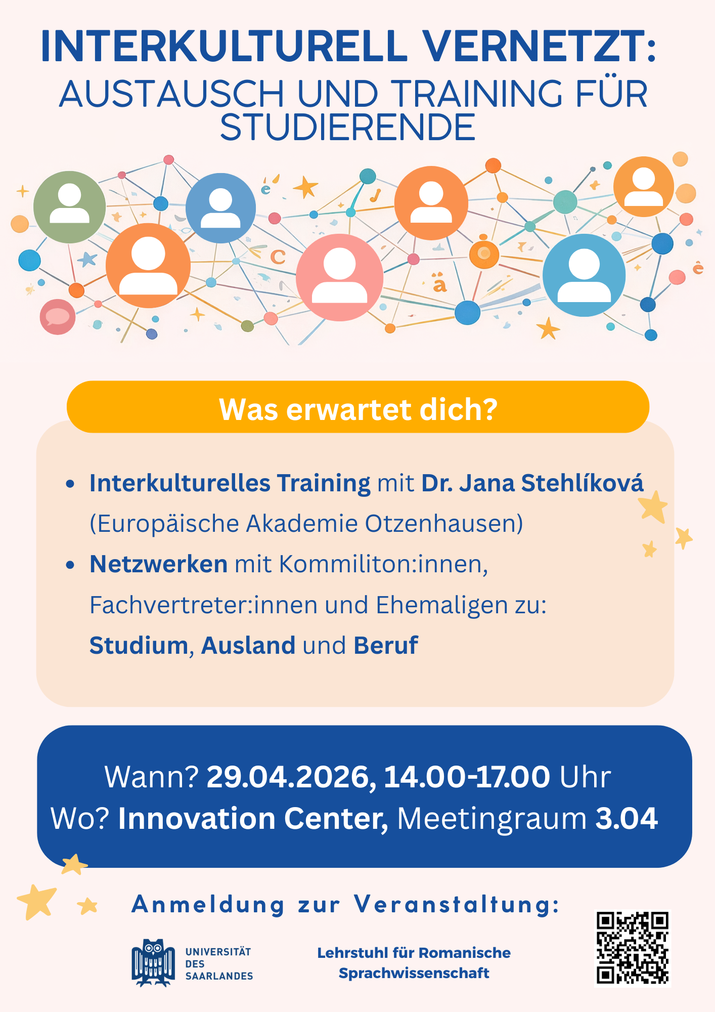 Veranstaltungsplakat für das IK-Netzwerktreffen im April 2026