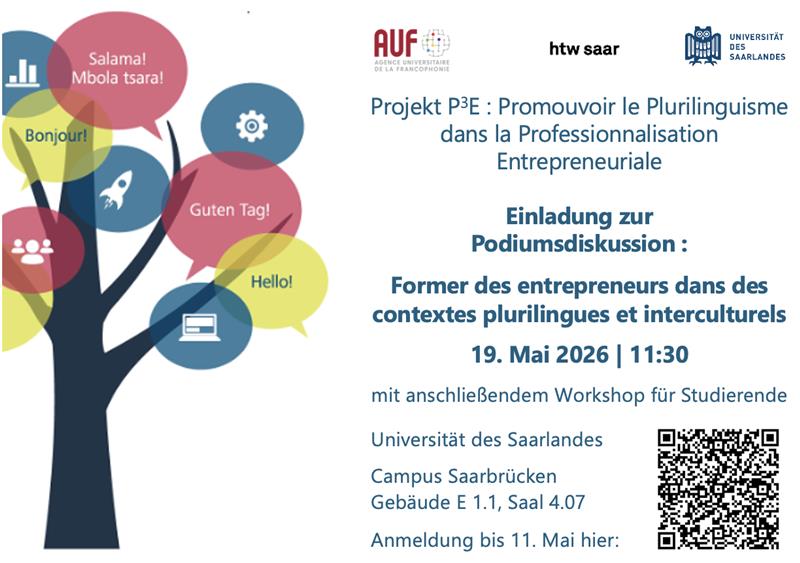 Einladung P3E Journée Zu sehen ist die Einladung zur Journée d'études des Projekts P3E.