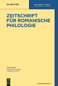 Titelseite Zeitschrift für Romanische Philologie
