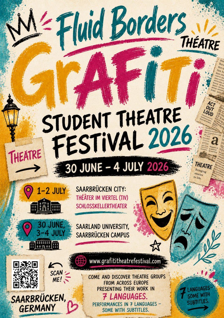 Werbeplakat des GrAFiTi Student Theatre Festival 2026