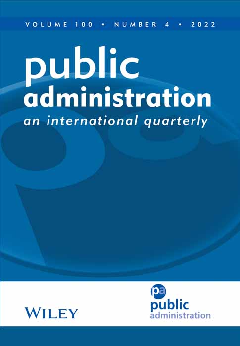 Titelbild der Zeitschrift public administration, an international quarterly