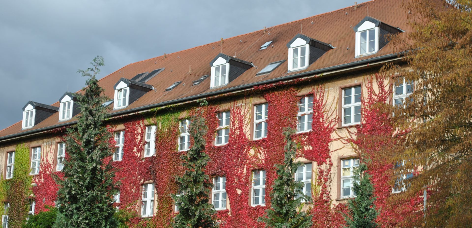 Gebäudeansicht A1 5 auf dem Campus der Universität des Saarlandes