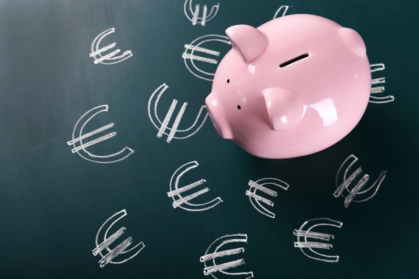Sparschwein mit Euro-Zeichen