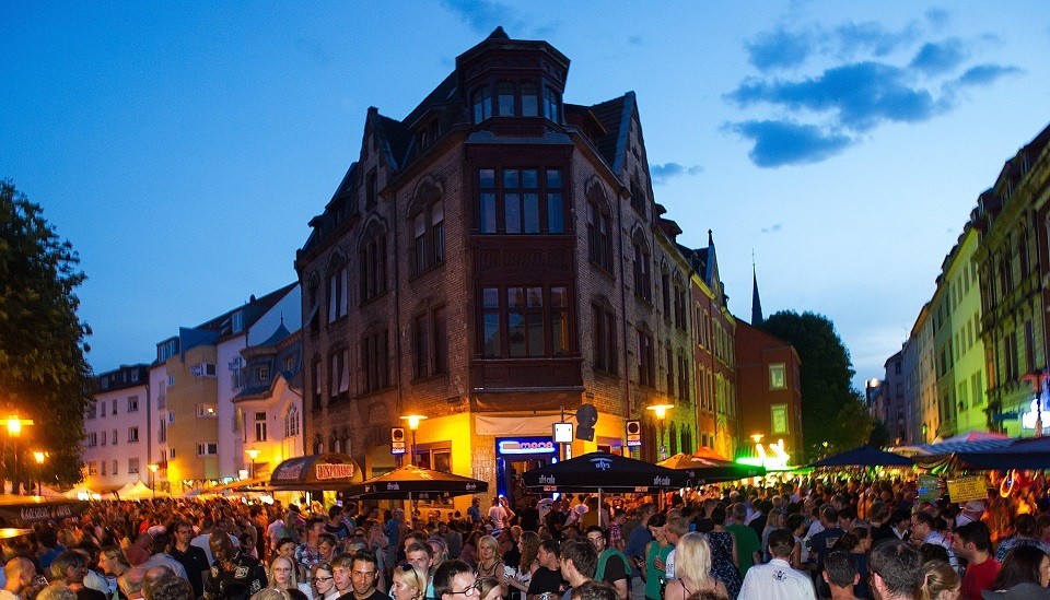 Blick auf das Nauwieser Viertel-Fest