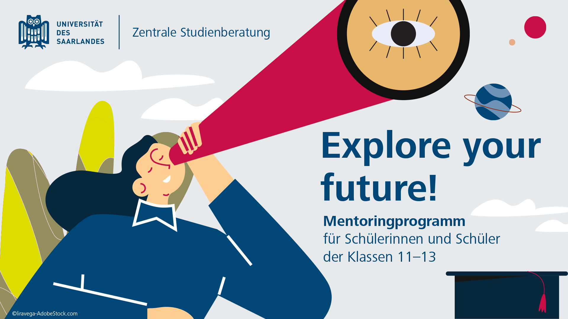 Plakat Explore your future! Mentoringprogramm für Schülerinnen und Schüler der Klassen 11 bis 13