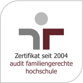 Zertifikatslogo der berufundfamilie Service GmbH, UdS seit 2004 zertifiziert