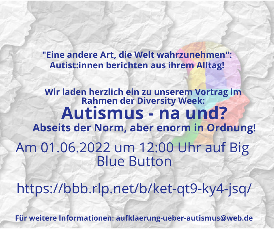 Flyer zur Veranstaltung Autismus - na und? 